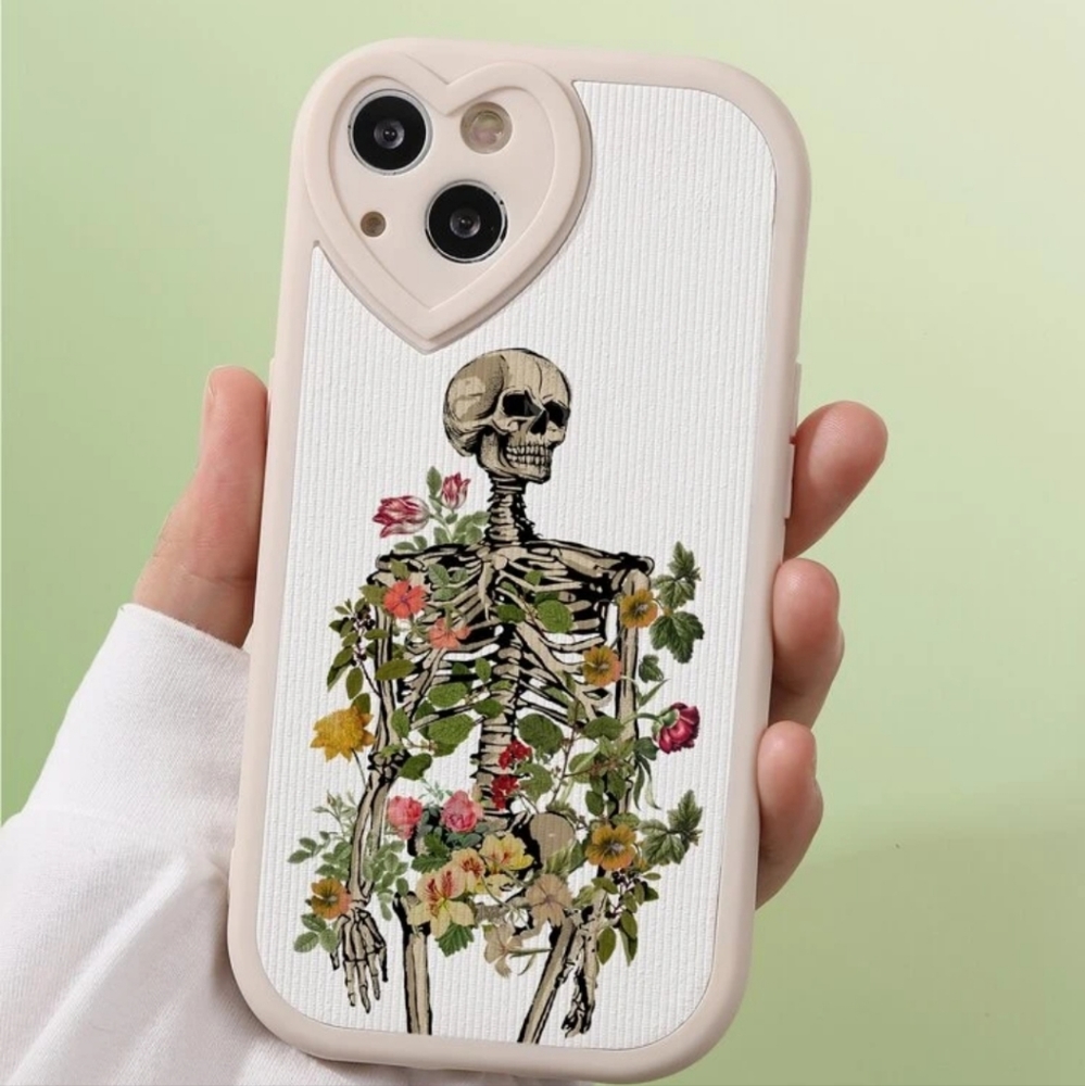 ROMWE Fairycore skeleton floral Iphone case
